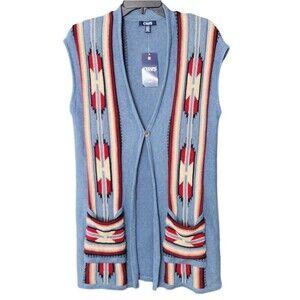 CHAPS Cardigan Sweater‎ Aztec Women's Medium NWT